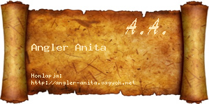 Angler Anita névjegykártya